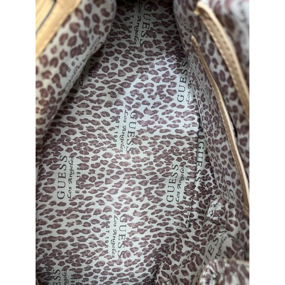 Guess Women's Cheatin' Heart Dome Satchel Black Leopard SL481207 Logo Charm READ - Picture 13 of 16